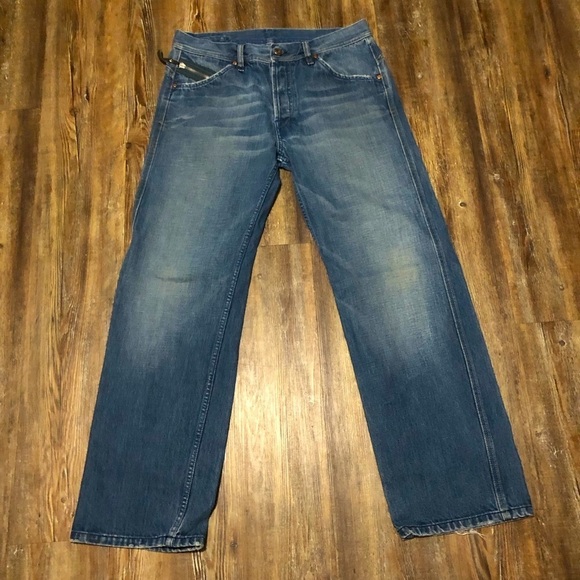 Diesel Jeans Men's 31 Zigby Button Fly Straight Leg High Rise Y2K Fashion Denim - Picture 1 of 8